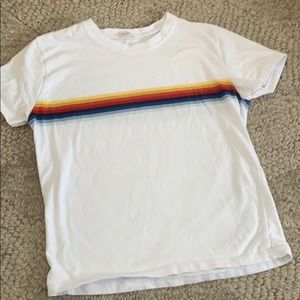 Brandy Melville rainbow stripped shirt